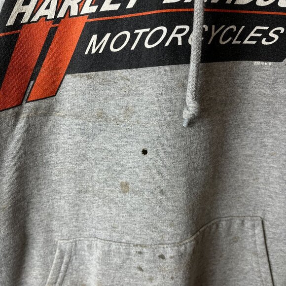 Harley Davidson Fort Wayne Indiana Hoodie Adult Gray Large Graphic - Picture 7 of 16